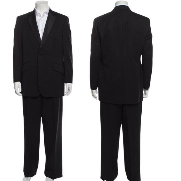 John Varvatos Black‎ Suit for Neiman Marcus Single Breasted Wool